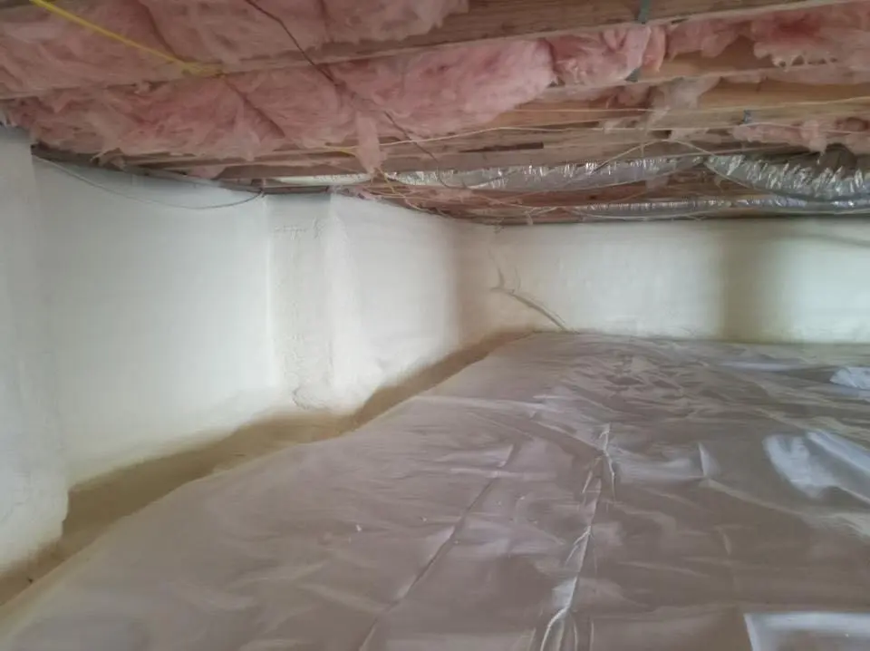Crawl space encapsulation with closed-cell spray foam for Spray Foam Roofing in Cumberland